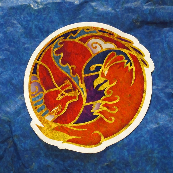 Vietnamese Dragon and Phoenix Sticker