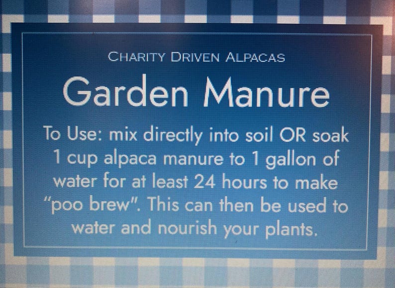 Alpaca Manure- 100% Pure -all Natural- Alpaca Poop- Garden Soil ...