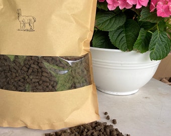 100% Alpaca Manure Pellets  soil amendment for fertilizing gardens, plants, flowers