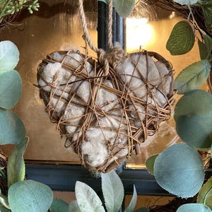 Heart filled with Alpaca Fiber for bird nesting- bird lovers gift image 5