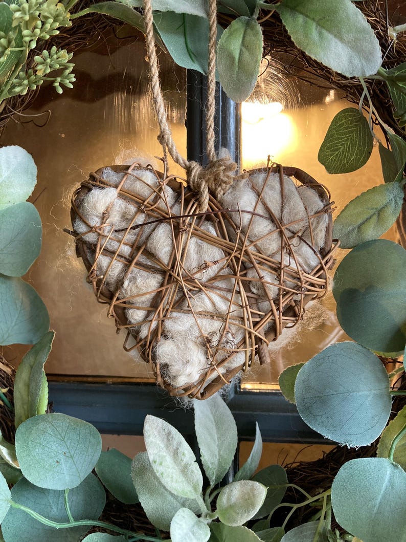 Heart filled with Alpaca Fiber for bird nesting- bird lovers gift image 5