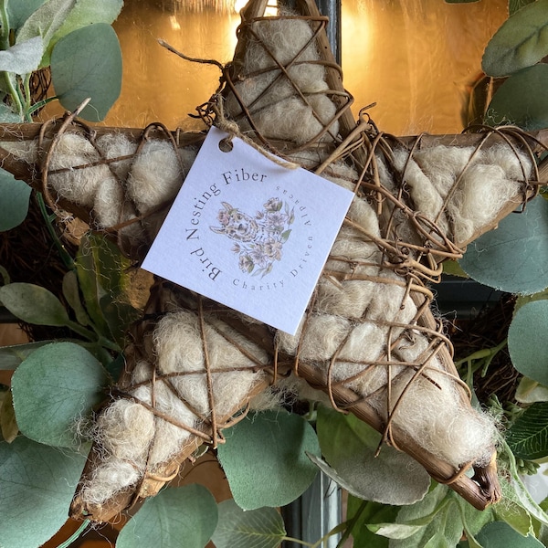 Alpaca Fiber Bird Nesting Star: Natural Bird Nest Material