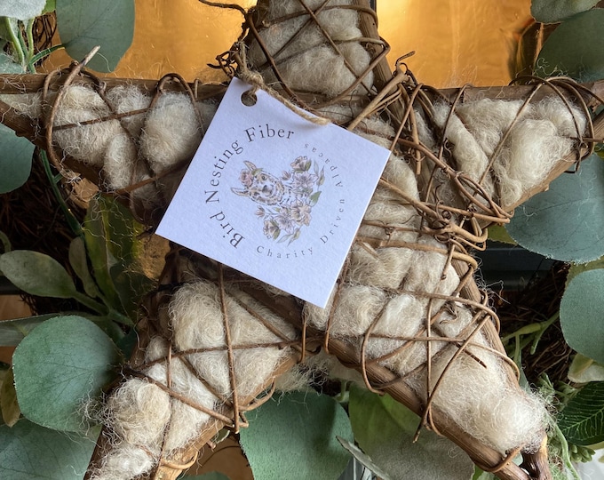 Alpaca Fiber Bird Nesting Star: Natural Bird Nest Material