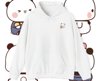 Bubu Panda Hoodie, Cute Kawaii Panda Bear Sweatshirt, Bubu and Dudu Matching Couples Hoodie, Unisex Cartoon Graphic Pullover