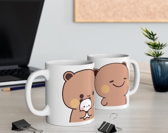 Dudu Version 11oz Couples Coffee Mug | Panda Bear | Bubu and Dudu - Unisex Kawaii Cartoon Graphic Specialized Couples Gift