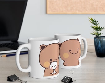 Dudu Version 11oz Couples Coffee Mug | Panda Bear | Bubu and Dudu - Unisex Kawaii Cartoon Graphic Specialized Couples Gift
