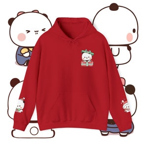 Bubu IS the Gift - Christmas Hoodie | Panda Bear | Bubu and Dudu | Couples Hoodie | Unisex Kawaii Sweatshirt Cartoon Graphic Couples Gift