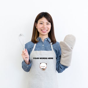 Customized Bubu and Dudu Cooking Apron | Panda Bear | Bubu and Dudu | Couples Gift | Kitchen wear