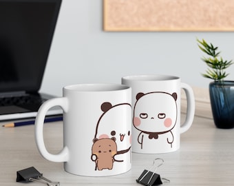 Grumpy Bubu Panda Mug | Kawaii Cartoon Couples Gift