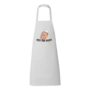 Kiss The Dudu Chef - Cooking Apron |  Cooking Apron | Panda Bear | Bubu and Dudu | Couples Gift | Kitchen wear