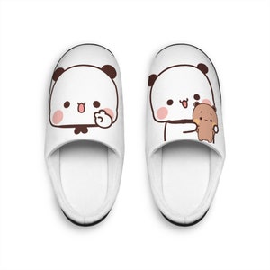 Pantoufles d'intérieur Bubu pour femmes | Ours Panda | Bubu et Dudu | Idée cadeau de vacances pour couples, accessoires de décoration
