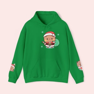 Santa Dudu - Christmas Hoodie | Panda Bear | Bubu and Dudu | Couples Hoodie | Unisex Kawaii Sweatshirt Cartoon Graphic Hoodie Couples Gift