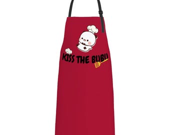 Kiss The Chef Apron – Panda Bear, Couples Gift