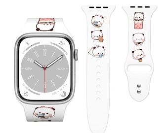 Bubu Panda Apple Watch Band – Kawaii Silicone Double Buckle