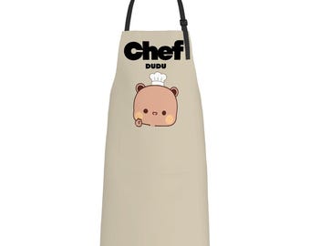 Chef Bear Apron – Kawaii Cartoon Cooking Apron for Adults
