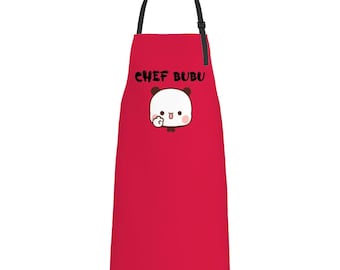 Bubu Version - Cooking Apron | Bubu and Dudu | Panda Bear | Couples Gift | Kitchenware | Gift Ideas