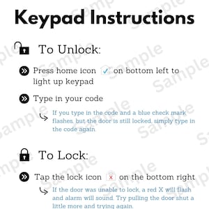Schlage Encode Lock Instructions for Vacation Rental Guests (Airbnb, VRBO) - 4 VERSIONS INCLUDED