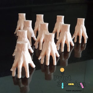 6 pack - Cupcake Toppers Thing Hand - Wednesday Addams Family Inspired