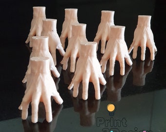 Paquete de 6 - Cupcake Toppers Thing Hand - Miércoles Addams Family Inspired