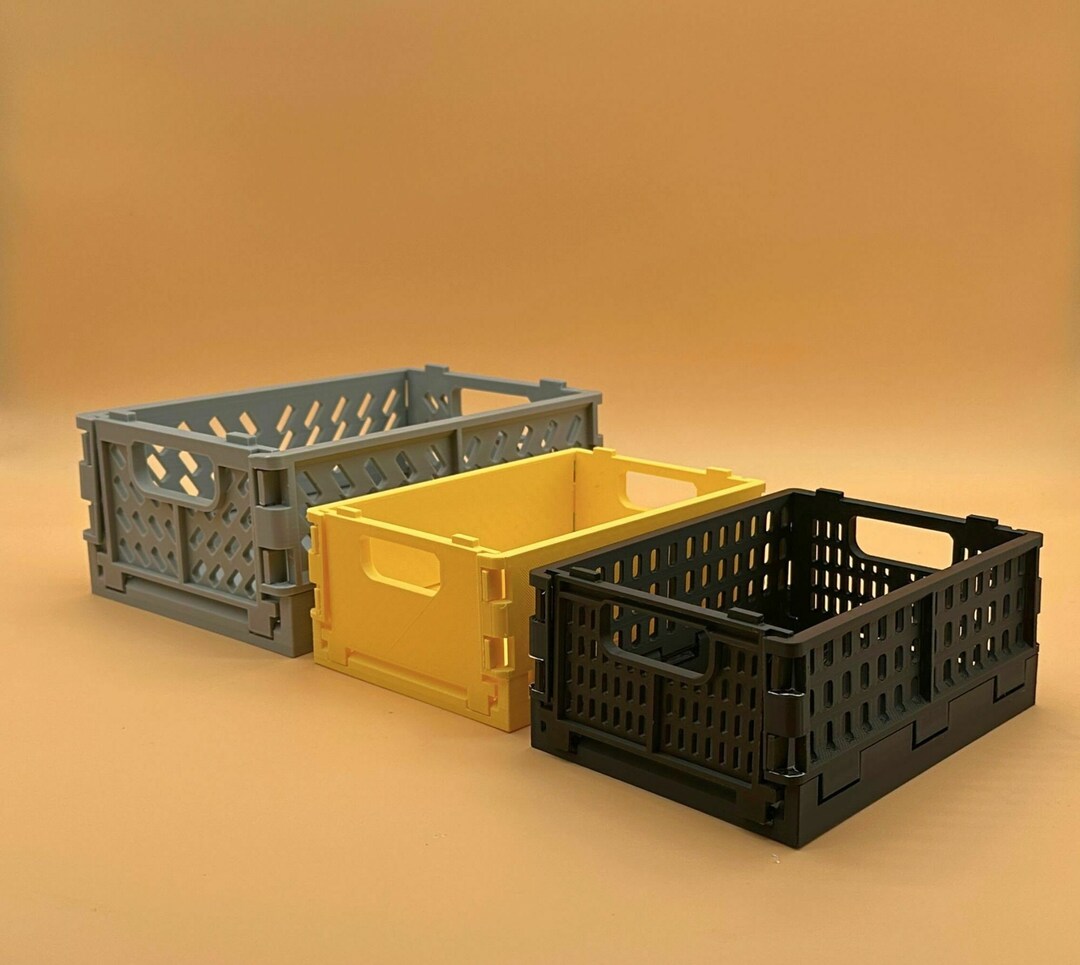 Printable Stackable Foldable Storage Crate STL Etsy