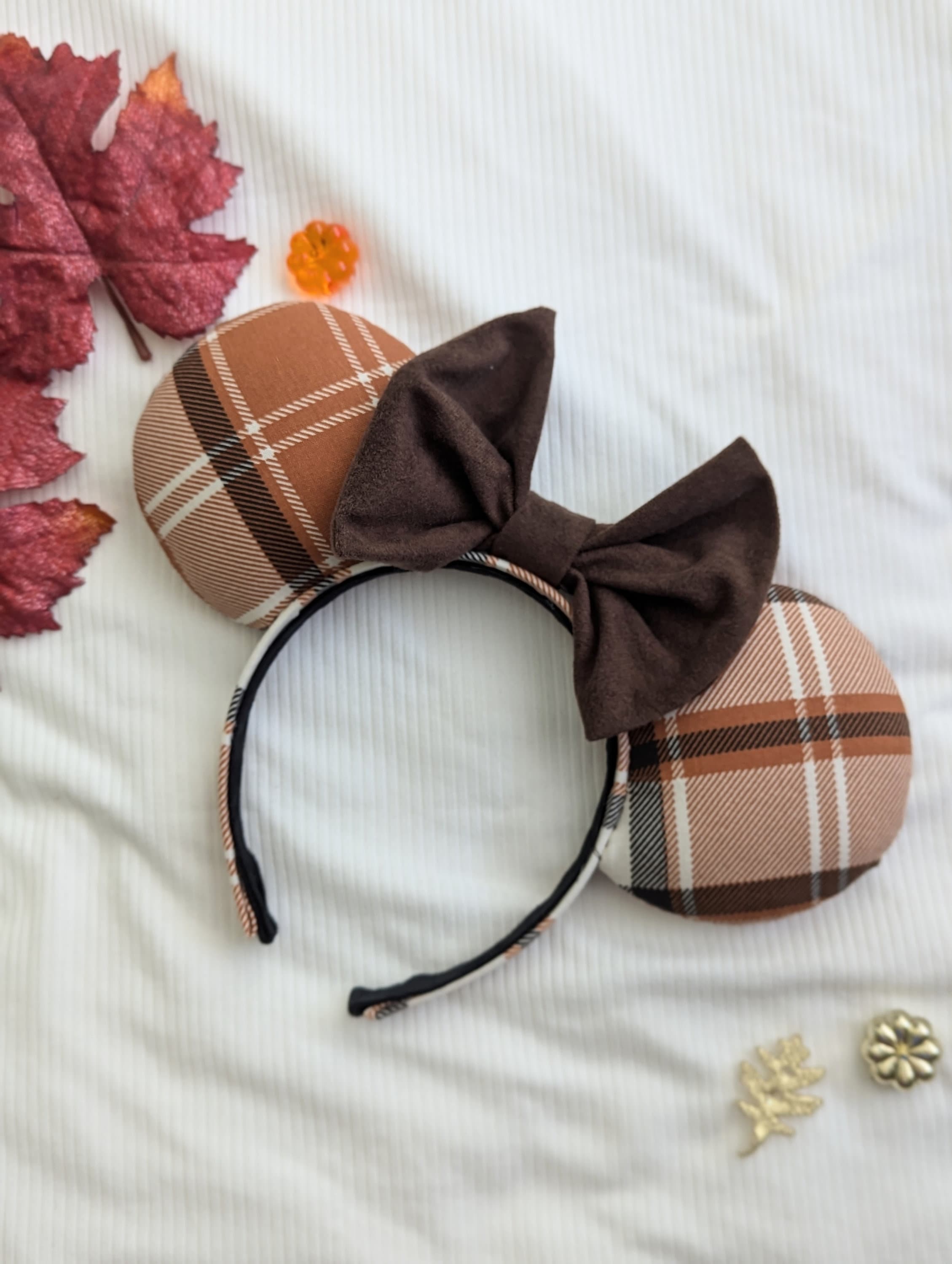 Plaid Mickey Ears - Etsy