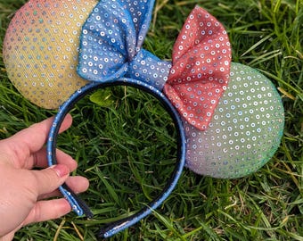 Regenbogen Sparkle Mausohren