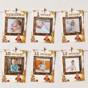 Bannière photo première année de bébé : étapes importantes des 13 mois, téléchargement numérique pour le premier anniversaire d'une fée | Souvenirs personnalisés | Magnifique souvenir