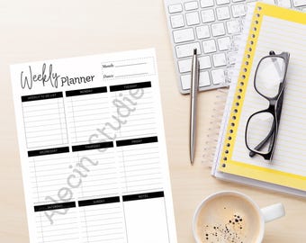 Weekly Planner Template, Weekly Planner Printable, Weekly School Schedule, Weekly Planner To Do List