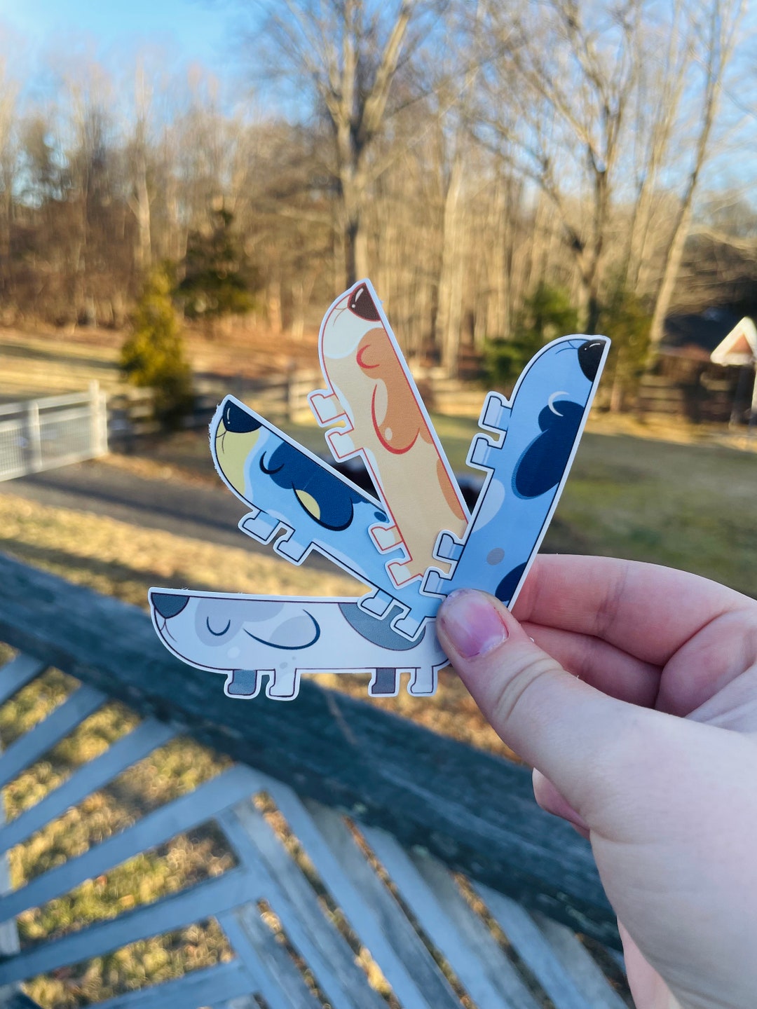 Bluey Long Dog Character Stickers - Etsy