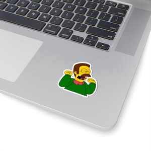 Screaming Flanders Sticker Ned Flanders Simpson Sticker The Simpsons Kiss-cut sticker image 2