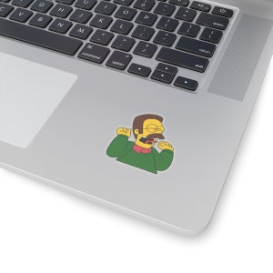 Screaming Flanders Sticker Ned Flanders Simpson Sticker The Simpsons Kiss-cut sticker image 5