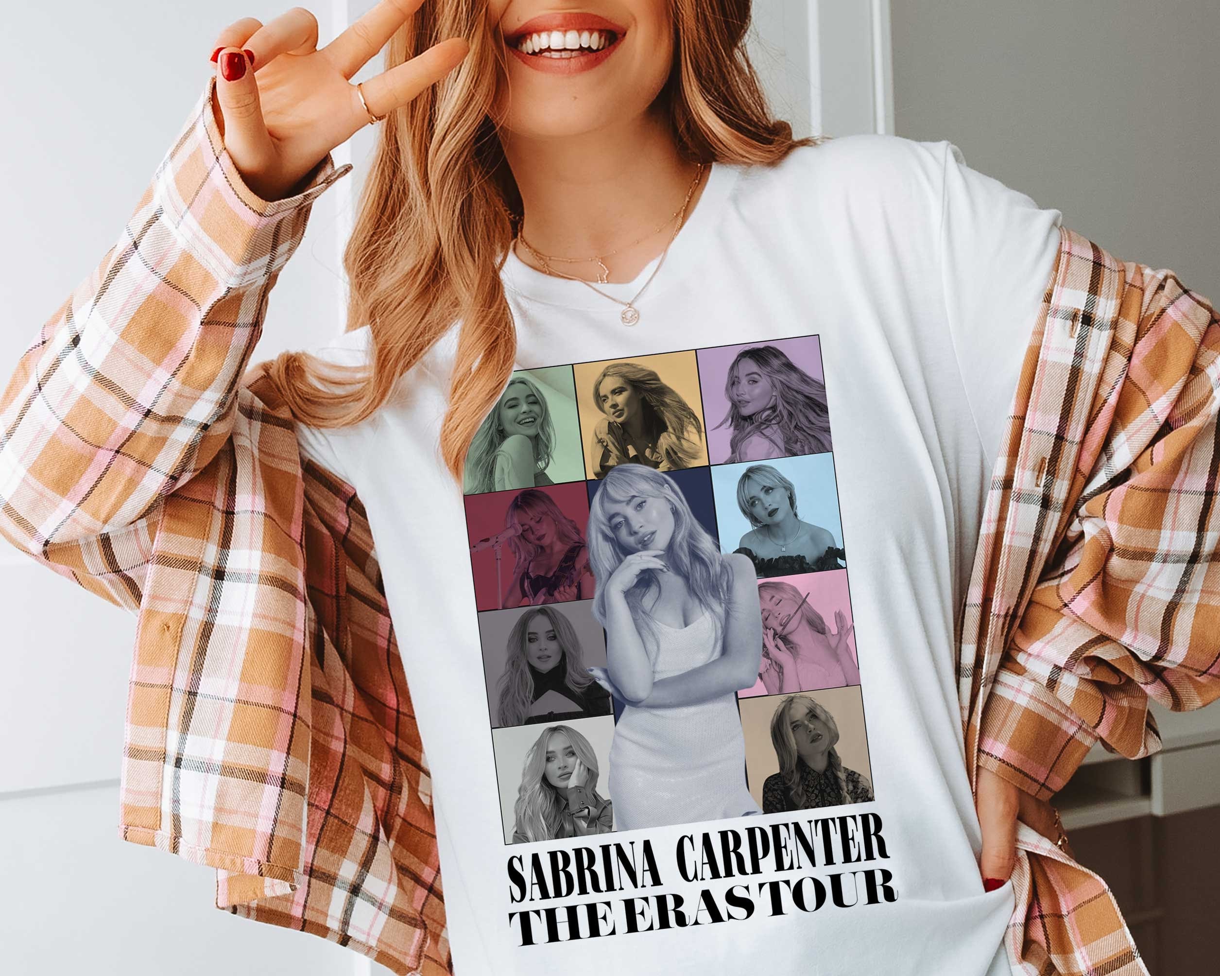 Sabrina Carpenter Vintage Comfy Tshirt Collage Style Era's Tour Etsy