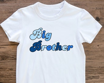 Big Brother Shirt, Toddler Shirt, Big Bro T-shirt, Retro Baby Announcement Shirt, Family Sibling Shirt