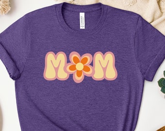 Retro Flower Mom Shirt, Cute Retro Mom Shirt, Mom Life Shirt, Busy Mom Shirt, New Mom Shirt