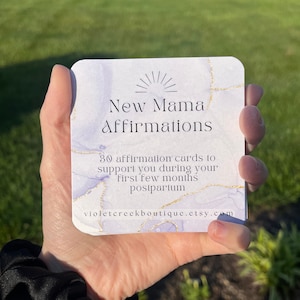 Affirmations de grossesse et de naissance, affirmations de maman, mantras pour nouvelle maman, cadeau femme enceinte, cadeau pleine conscience, affirmations quotidiennes