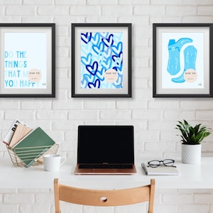 Light Blue Wall Prints- Pack of 1-6