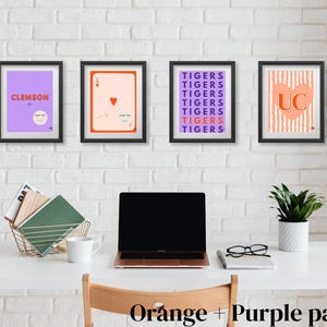 Clemson Wall Prints set of 1-8