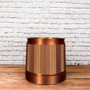 Chevron Planter in Copper