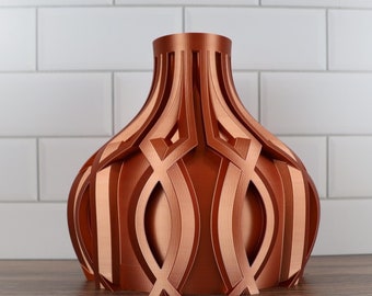 Linse Short Vase in Red Copper