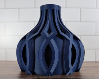 Linse Short Vase in Blue