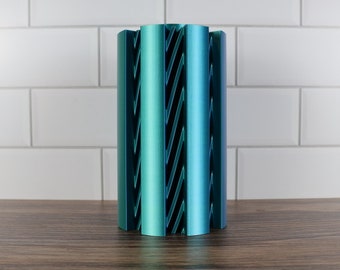 Landis Vase in Silk Blue Green