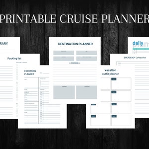 Printable Cruise Planner, PDF Cruise Planner Print Out, Cruise and Vacation Planner