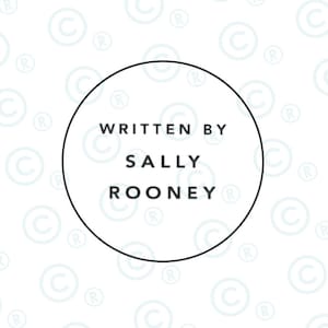written by sally rooney mini sticker