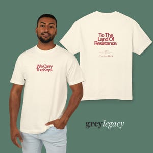 Gaza Palästina Politisches Shirt | Free Palästina T-Shirt Land des Widerstands Shirt | Palästinensische Schlüssel T-Shirt Unisex Garment-Dyed Baumwolle T-Shirt