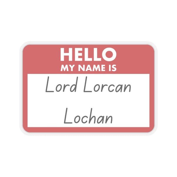 Lorcan Lochan Nametag Sticker Throne of Glass Series Elorcan Planner Laptop or Kindle Bookish Booktok Stickers