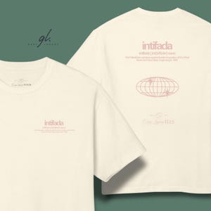Intifada Definition Politisches Shirt | Free Gaza Palästina T-Shirt | Lern- und Lern-T-Shirt für Damen und Herren, Unisex-T-Shirt aus stückgefärbter, schwerer Baumwolle