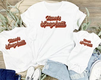 Mamas Spaghetti-T-Shirt: Komfort Farben Italienisch Pasta Feinschmecker Tee Größen S-4XL