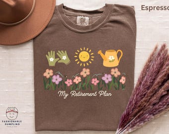 Gardening Retirement Plan Comfort Colors T-Shirt: Grandma Grandpa Garden Tee Sizes S-4XL