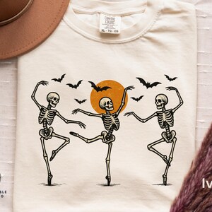Dancing Skeleton Halloween Dancer T-shirt, Funny Ballet Tee, Comfort Colors Halloween Dance Top, Dance Lovers Shirt, Gift for Ballet Dancer