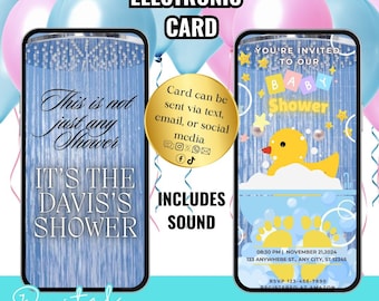 Digital Baby Shower Video Card
